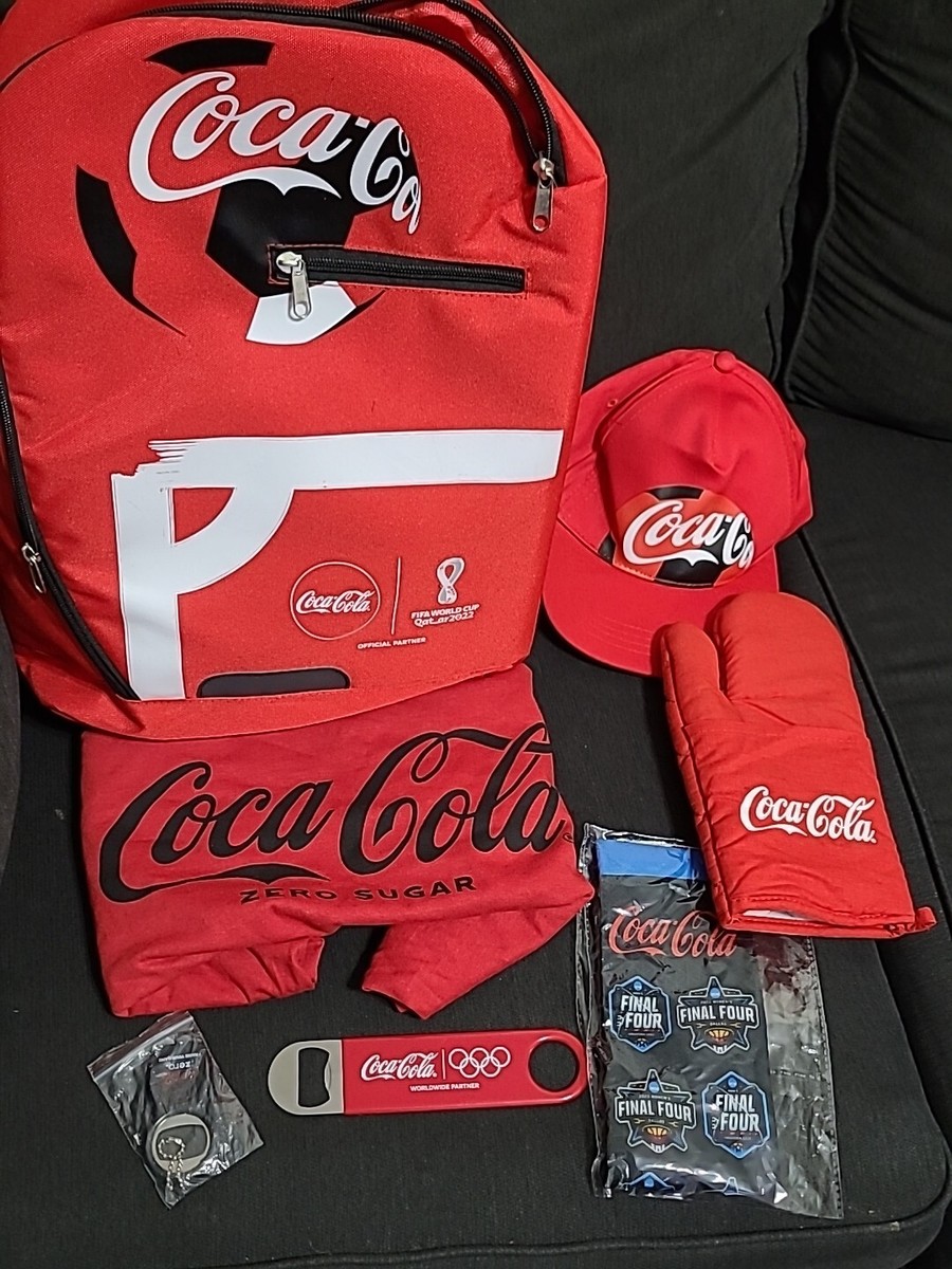 2022 Fifa World Cup Coca Cola Red Black Backpack Bundle. *NEW* | eBay