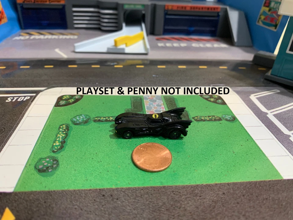 1 1/2" ESCALA N 1989 MICRO MÁQUINAS TAMAÑO MINIATURA BATMAN PELÍCULA BATMOBILE ERTL Foto 3 de 4