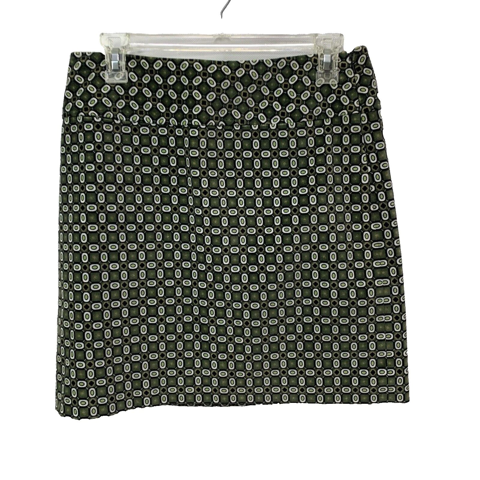 Etcetera Womans Mini Skirt Lined Green Side Zip Size 6 Wide Waist