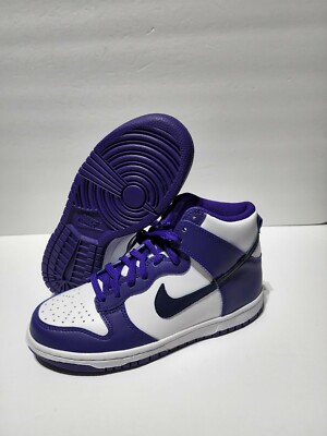 New Nike Dunk Hi (GS) Electro Purple Midnight Navy Size 5Y Woman 6.5 DH9751 100 