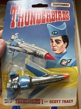 THUNDERBIRDS Scott Tracy Thunderbird 1 Matchbox Blue Rocket Spaceship Diecast