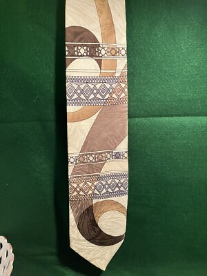 Pierre Balmain Couture 100% Italian Silk Tie Abstract Design