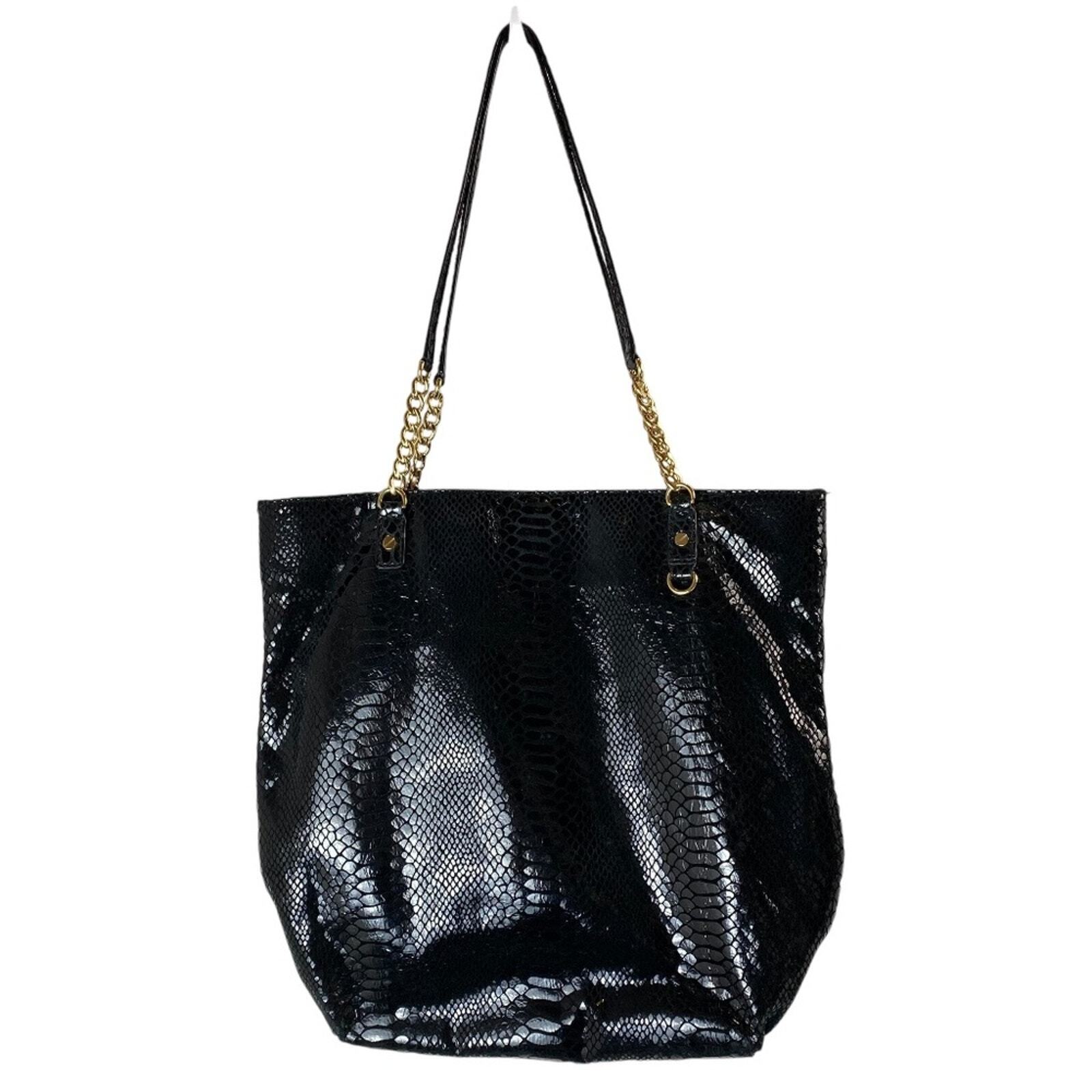 Michael Kors Jet Set Chain Tote Leather Black Handbag