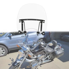 Universal 7/8'' 1'' Handlebars Motorcycle Windshield Windscreen For Harley Honda