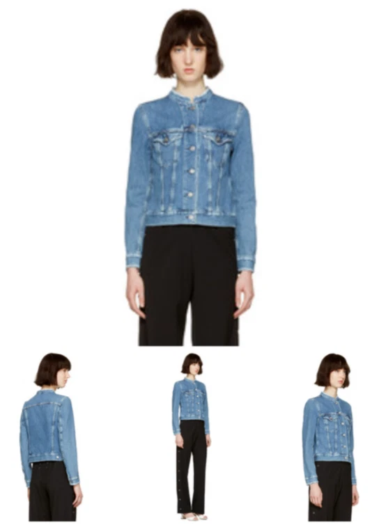 ACNE STUDIOS Giacca jeans ACNE STUDIO indaco denim top sfilacciato invecchiato cotone 38 = 4 = small