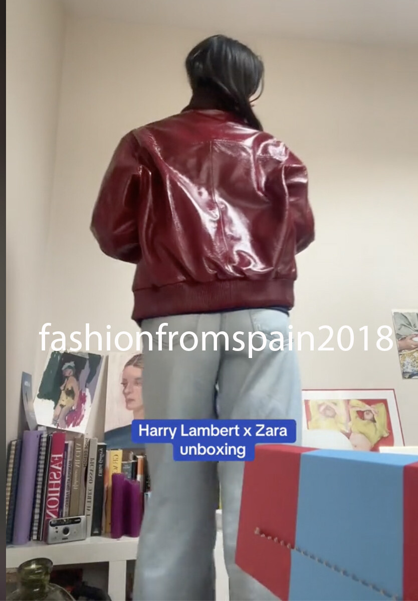 ZARA NEW MAN LEATHER JACKET X HARRY LAMBERT REDDISH XS-XL ZARA NEW MAN LEATHER JACKET X HARRY LAMBERT REDDISH XS-XL