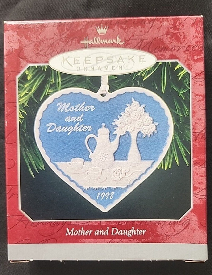 1998 Hallmark Keepsake Porcelain Mother and Daughter Ornament
