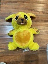 YELLOW STUFFED ANIMAL TOY 2014 BALL PETS SUNNY THE PUPPY FOLDS INTO A BALL 9''