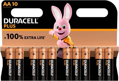 40 x Duracell Plus Batterien AA Mignon LR6 1,5V Alkali-Mangandioxid 4 x 10er
