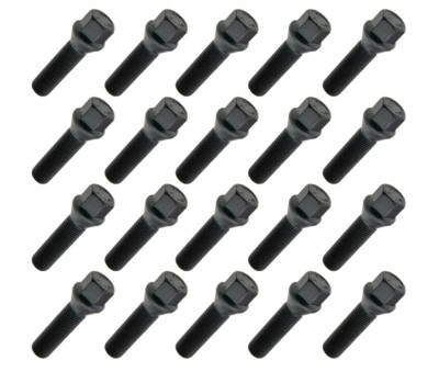 Radschrauben M14x1,25 Radbolzen Kegel Kegelbund SW17 60° SCHWARZ Längenauswahl