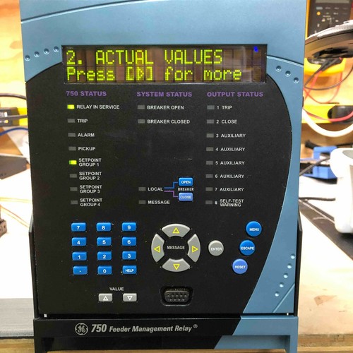 GE MULTILIN SR750 FEEDER MANAGEMENT RELAY 750-P5-G5-S5-HI-A20-R-E