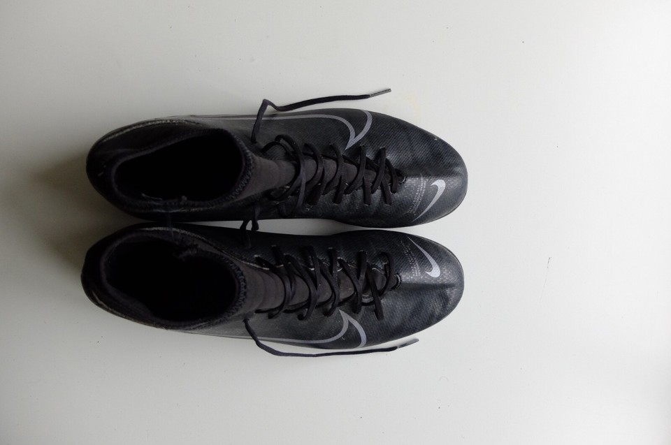 Nike Mercurial black Football Boots UK 9 FG moulds studs 2019 *STUDS WORN DOWN eBay