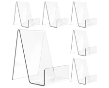 6 Pack Acrylic Book Stand, Clear Easel Stand for Display, Book Display Holder.