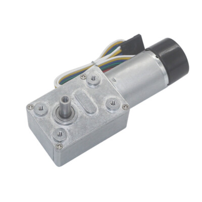 DC6V 12V 24V JGY370 Turbo Worm Metal Gearbox Reduction Gear Motor with Encoder #