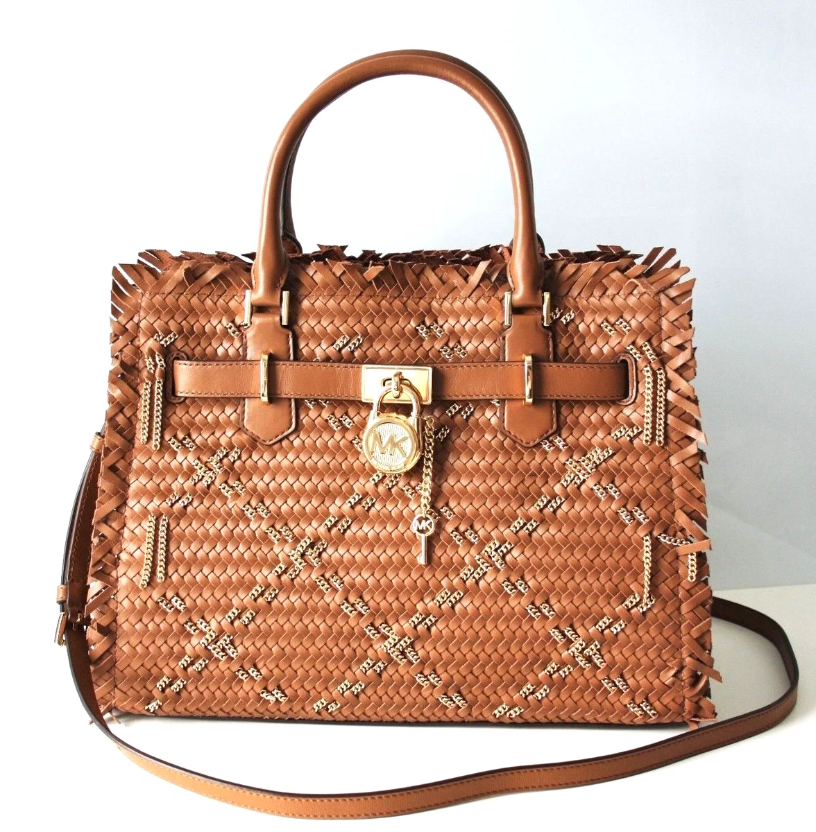 Michael Kors Bag Hamilton Md Satchel Luggage Gold 35S2GHMS2L