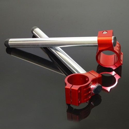 50mm Handle Bar Clip On Red Fit KAWASAKI NINJA 636 ZX6 ZX10 ZX14 ZX 6R 10R 14R - Picture 5 of 5