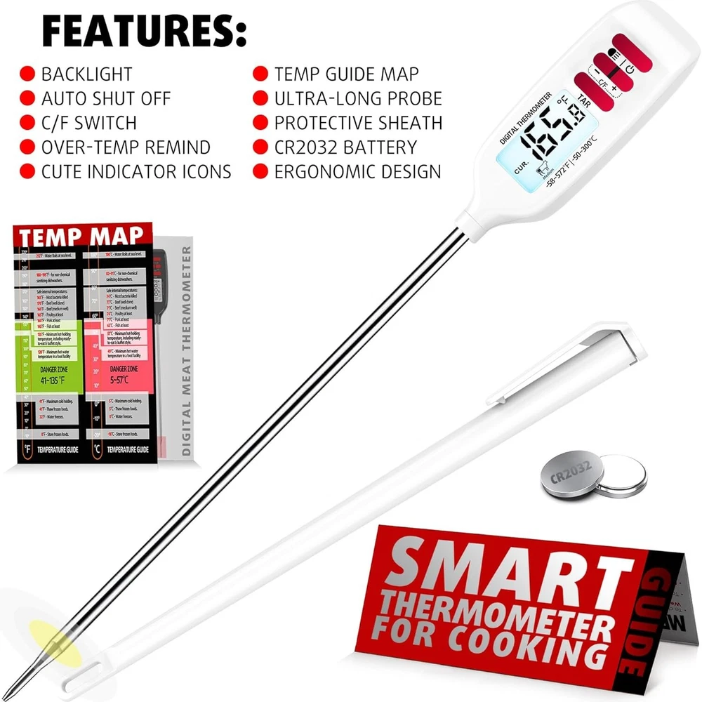 Meat Thermometer Digital, Food Thermometer for Cooking, Instant Read Thermome...