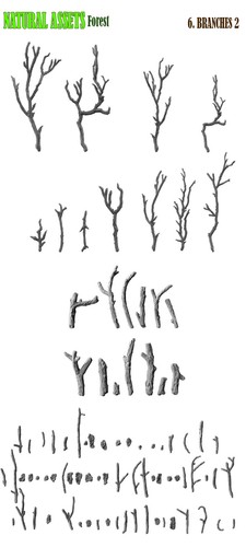 Stumps, Roots, Fire Wood, Branches, Bark & Cones scatter for wargaming and DnD - Picture 21 of 23