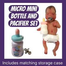 Micro Mini Bottle and Pacifier Set. includes matcing storage case
