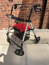 Rollator 4-Wheel Mobility Walker with Seat, Storage, and Brakes