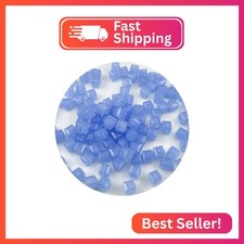 Mulutoo 100Pcs 6MM Glass Cube Crystal Beads - Square Faceted Glass Beads with Ho