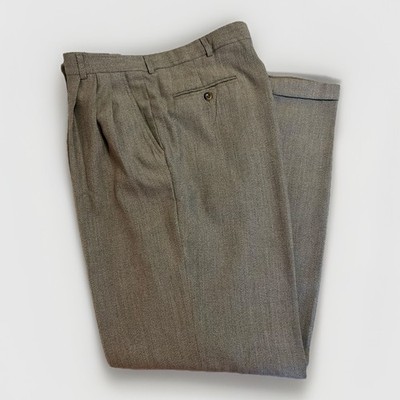 Conte Di Milano Men s Trousers 36x33 Pleated Straight Leg High Rise Comfort