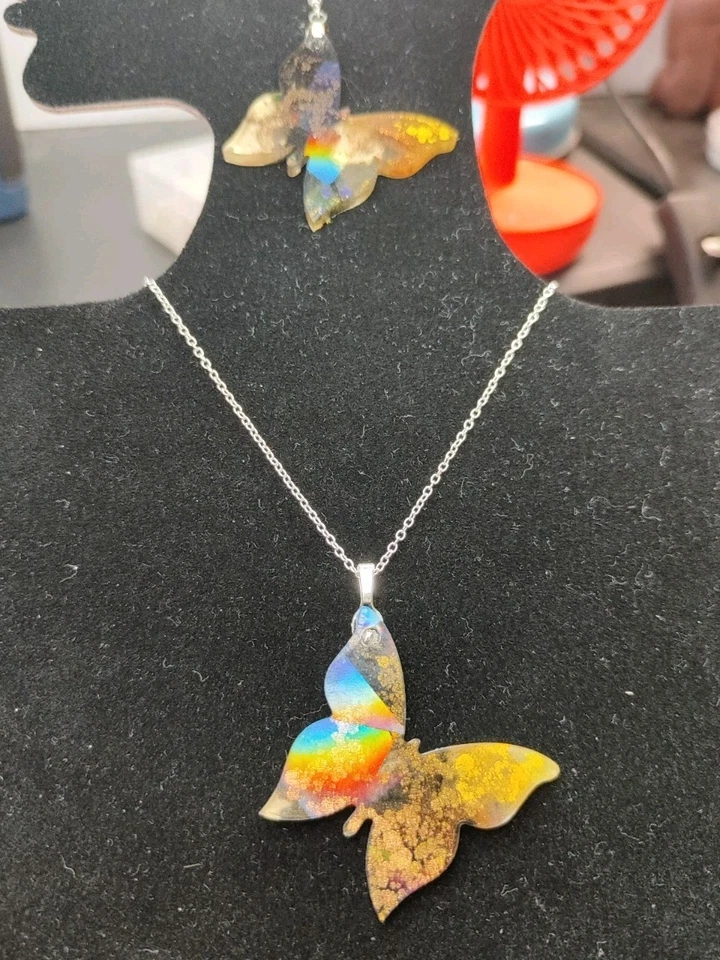 Set Orecchini E Ciondolo/Argento/Resina  - Immagine 3 di 4