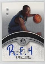 2006-07 SP Authentic Authentics 290/299 Randy Foye #128 Rookie Auto RC 2d0