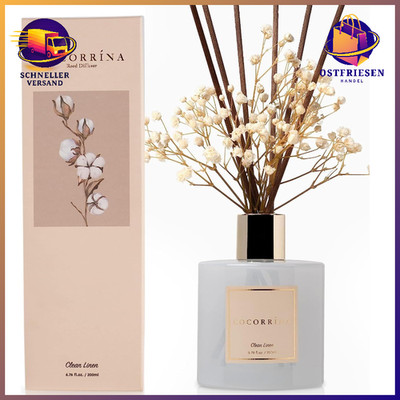 Raumduft Reed Diffuser 200ml Sauberes Leinen Langanhaltend für Badezimmer