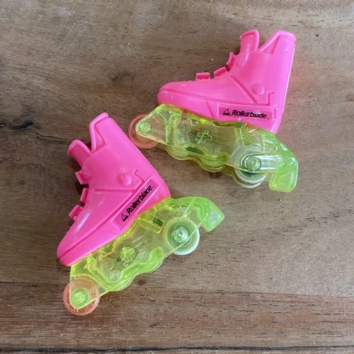 Vintage Barbie Flicker N Flash Rollerblade Skates from the 1990s- Neon Pink