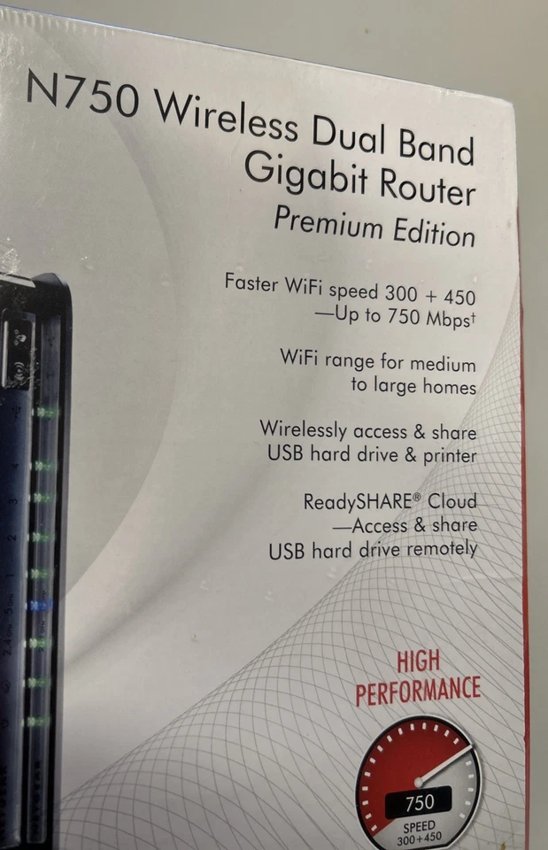 NETGEAR N750 WiFi 300+450Mbps Dual Band Gigabit Router new  (WNDR4300) - Image 2 of 4