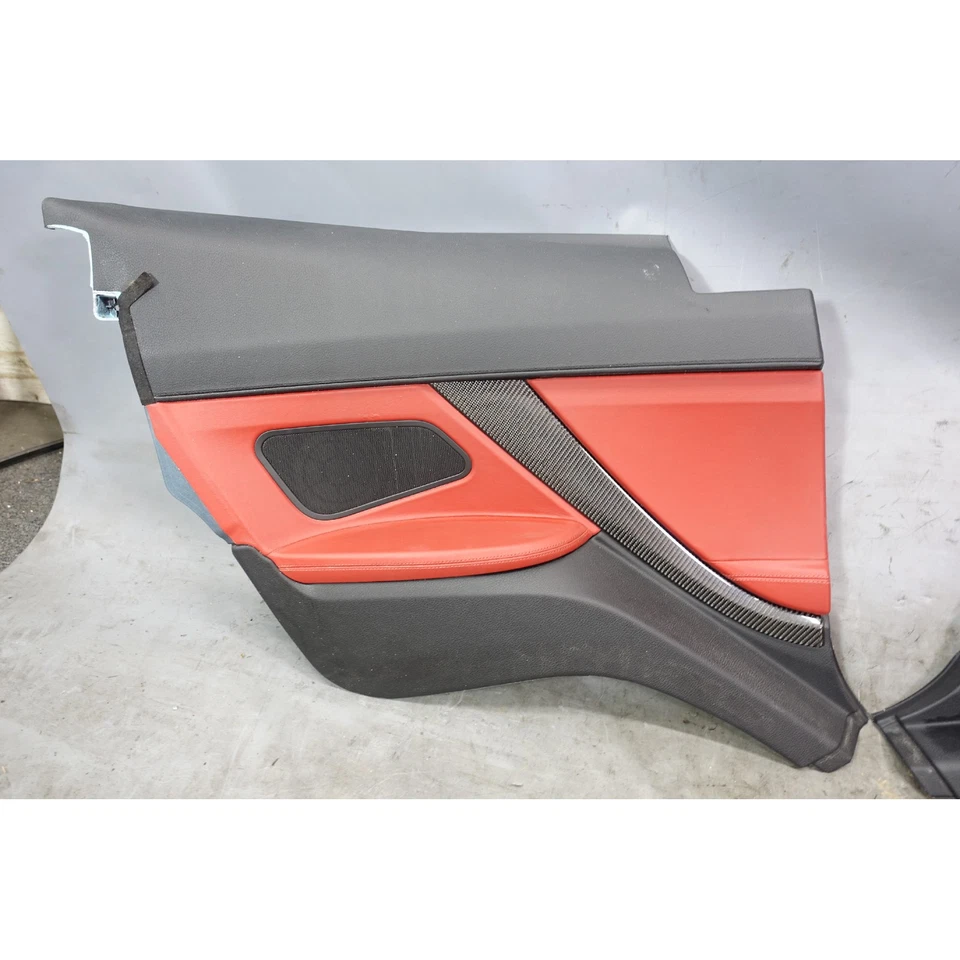 BMW F13 M6 2013-2017 cupé interior trasero paneles laterales Sakhir naranja OEM Foto 2 de 4