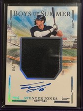 Spencer Jones 2025 Boys of Summer Jumbo Material Signature Auto Holo Silver #/25