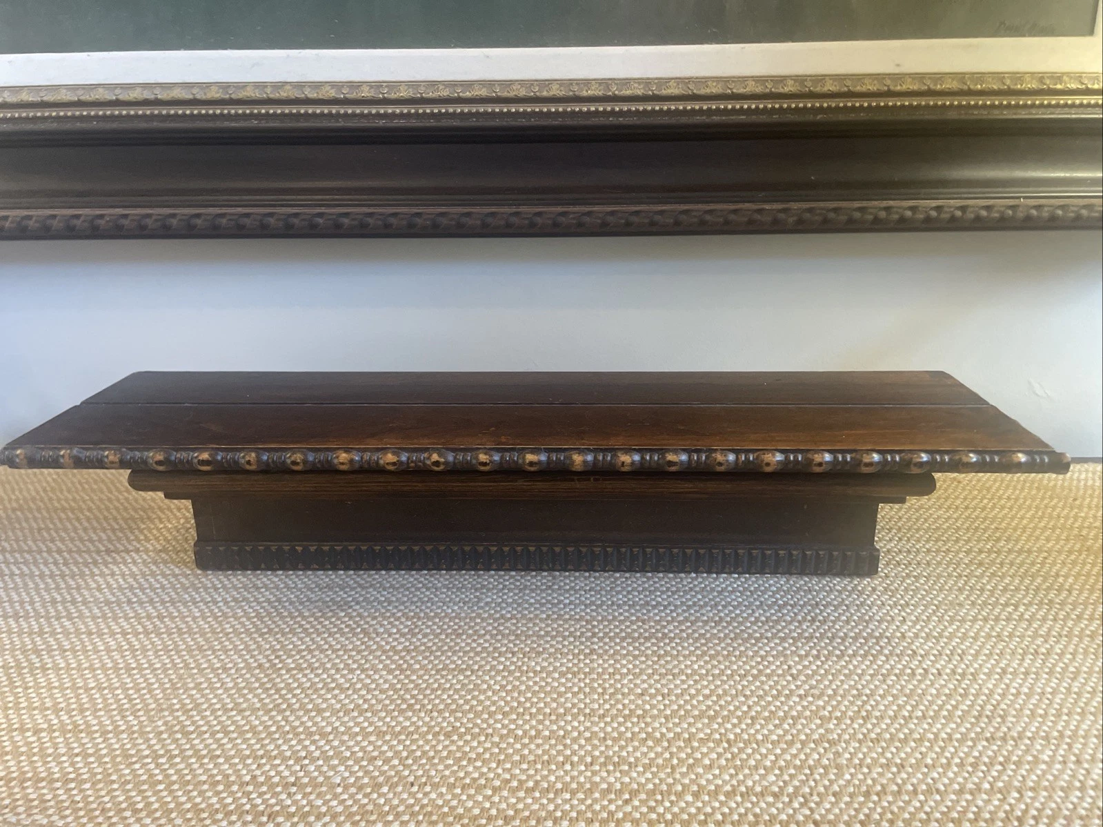 Wooden Ornate Hanging Shelf 24.5”