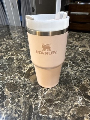 Stanley Quencher Stainless Steel Tumbler Baby Pink / Gray Travel Mug Cup 20 oz