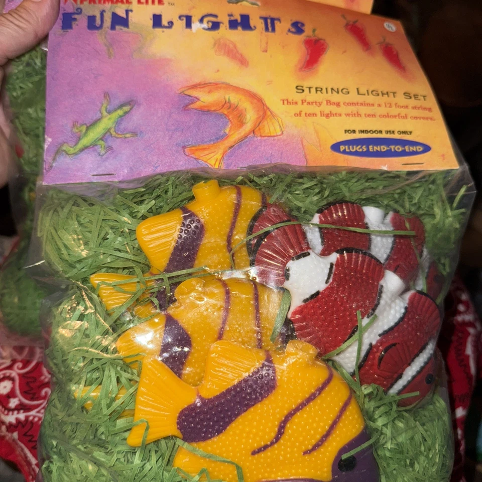 Primal Lite 1999 Sue Scott Tropical Fish String Lights New Old Stock 2 Sets! - Image 2 of 4