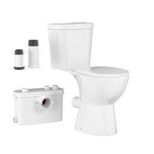 19" Macerating Toilet System with 500W Pump Upflush Toilet for Basement Tool
