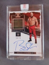 2023 Panini Impeccable WWE RAW Auto Patch #EM-BST Braun Strowman /75