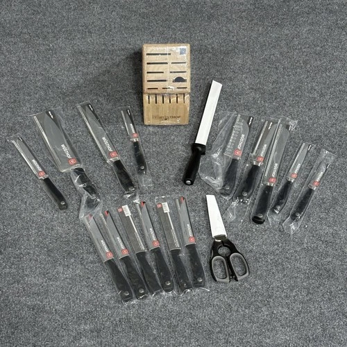 Wusthof Grand Prix II Knife Block Set Germany Santoku 18 Piece
