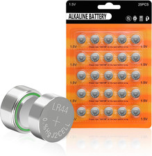 AG13 LR44 Batteries 25 Pack, Leak-Proof Button Cells for Watches  Toys