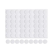 1Sheet 54pcs 21mm(Dia) Screw Hole Cover Sticker Furniture Hole Cap Cold White