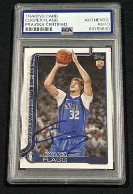 2025-26 Topps Signed Cooper Flagg #201 Autographed NBA RC Auto