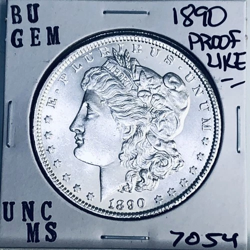 1890 BU GEM MORGAN SILVER DOLLAR UNC MS+++ U.S. MINT RARE COIN 7054