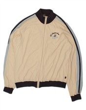 DIADORA Womens Graphic Tracksuit Top Jacket UK 18 XL Beige Colourblock XK12