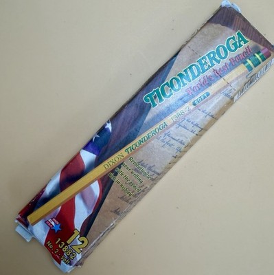 Vintage Dixon Ticonderoga 1388-2 No 2 Soft 2 - 12 Pack 12 Pencils USA 1990 s