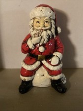 Vintage Santa Claus Figure. 8 Inch Tall, From Japan, Hand Painted Piece.
