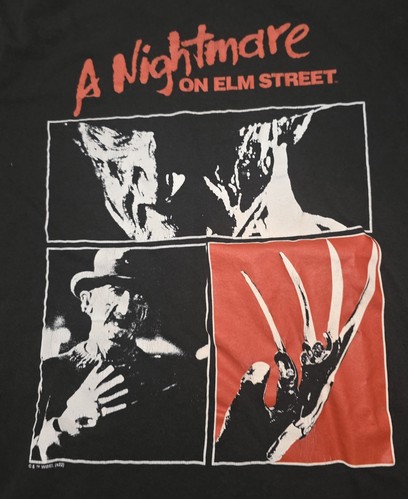 Maglietta Vintage A Nightmare on Elm Street Maglietta Nera Grafica Grande 1B - Foto 2 di 5
