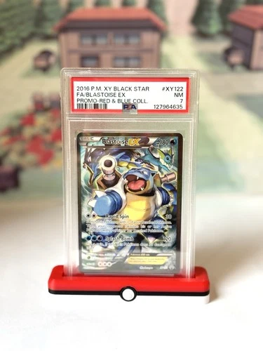 PSA 7 NM Blastoise XY122 Black Star Promo Red & Blue Collections English