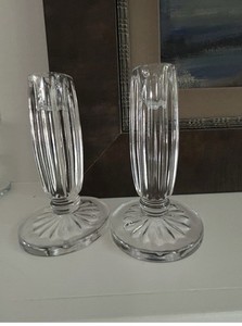 Vintage oneida candlesticks With Vertical Lines