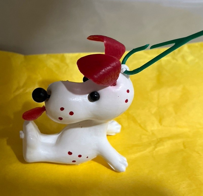 Vintage 1960s Bradford Snoopy Tongue Out Ornament Plastic Blow Mold, Gently Used